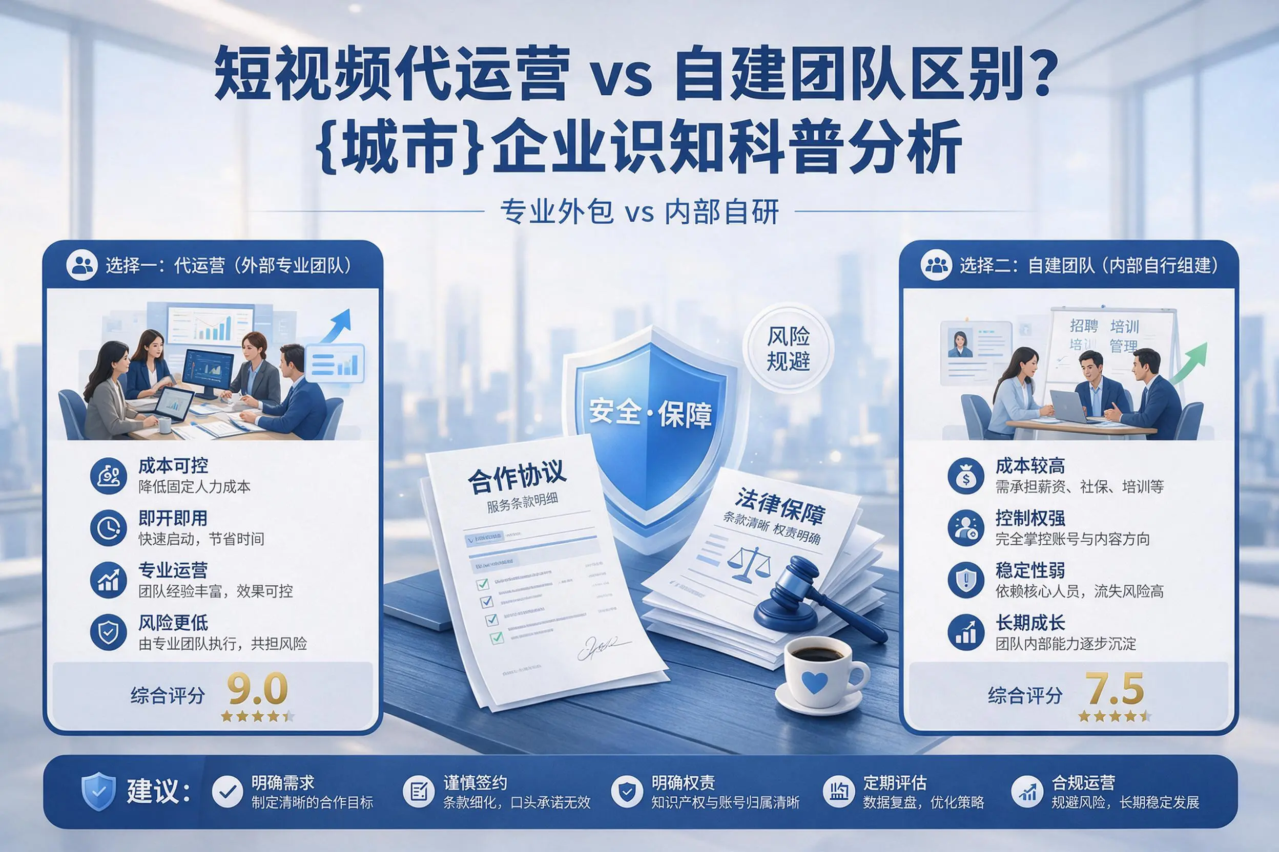 短视频代运营与自建团队区别?内江企业认知科普分析