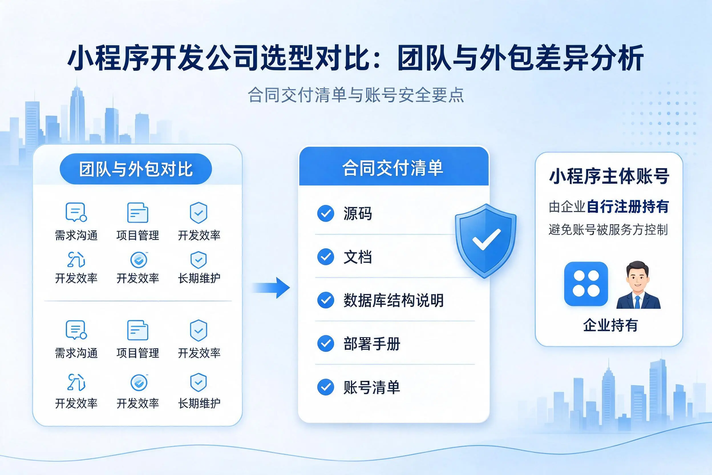 内江小程序开发公司选型对比:团队与外包差异分析