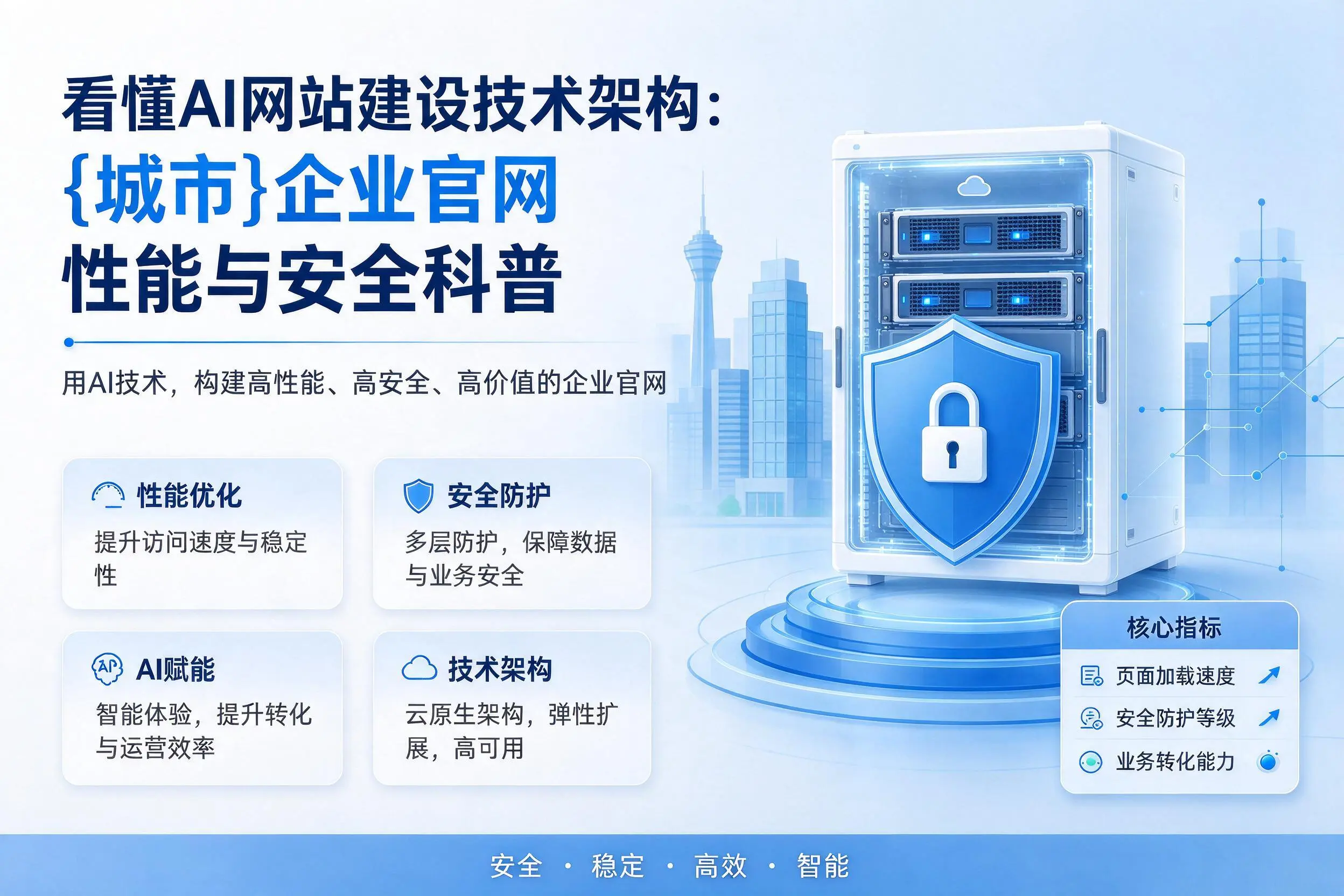 看懂AI网站建设技术架构：内江企业官网性能与安全科普
