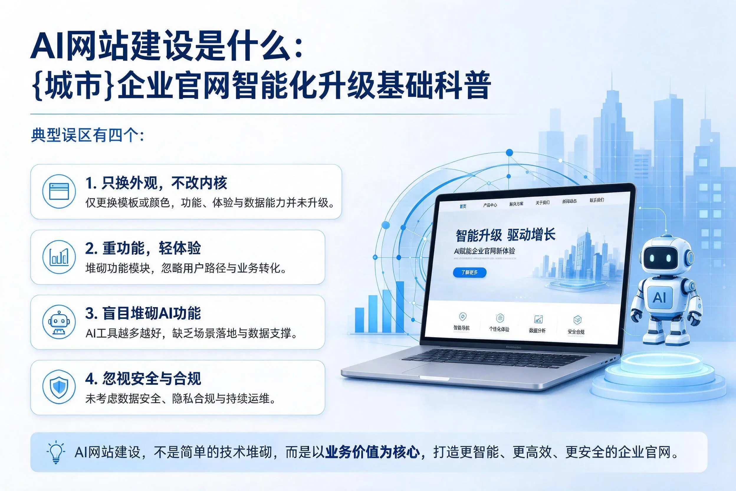 AI网站建设是什么：内江企业官网智能化升级基础科普