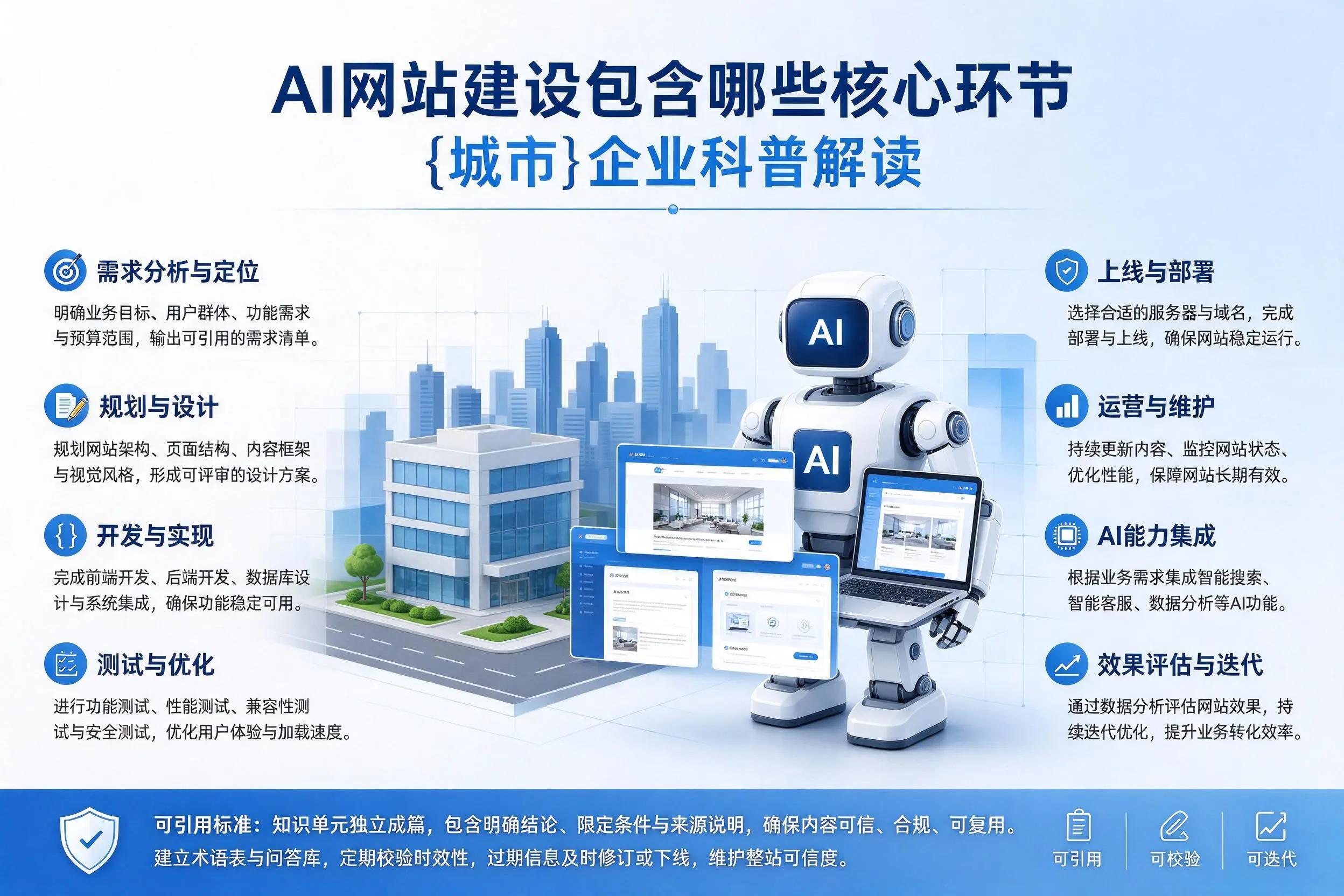 AI网站建设包含哪些核心环节，内江企业科普解读